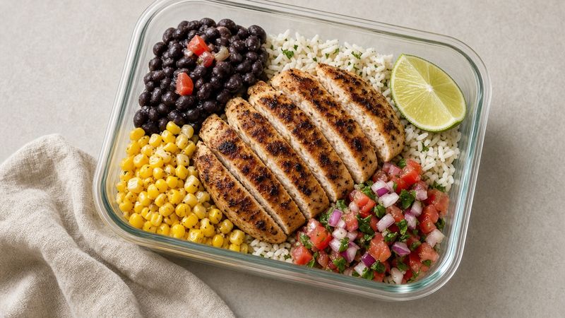 Chicken burrito bowls (sample photo)